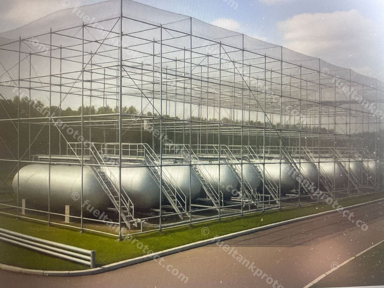 Polymer mesh installation — coastal application